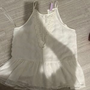 White flowy tank